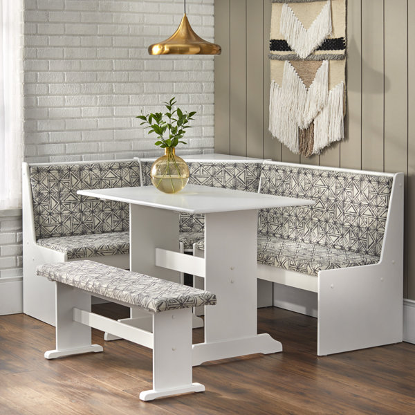 Gracie Oaks Holdingford 3 Piece Pine Trestle Dining Set & Reviews